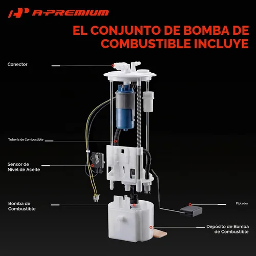 Vista 3 de A-Premium - Módulo de bomba de combustible eléctrica con unidad de envío compatible con Honda Civic 2002, 2003, 2004, 2005, 1.3L, 1.7L, 2.0L