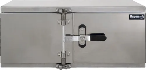 Vista 2 de Buyers Products 1762600 Caja de Herramientas de Aluminio Liso para Debajo de la Carrocería del Camión con Cerradura de Leva de Acero Inoxidable
