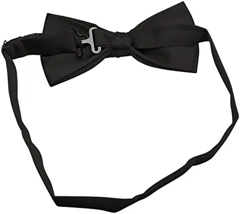 Vista 4 de Platinum Hanger Mens Classic Pre-Tied Satin Formal Tuxedo Bowtie Adjustable Length Large Variety Colors Available