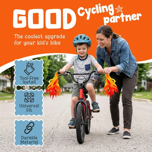 Vista 2 de Iconikal Streamers de llama para manillar de bicicleta o scooter, bicicleta infantil de 10 pulgadas, fácil de instalar