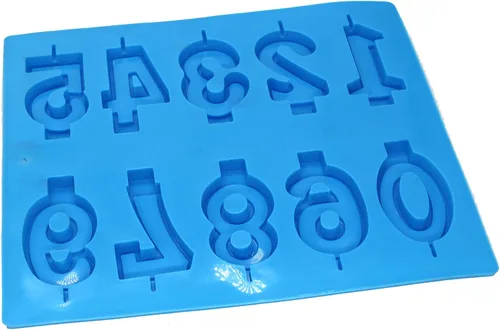 Vista 4 de X-Haibei Molde de silicona de caramelo de velas de números para decoración de helado de pastel de cumpleaños