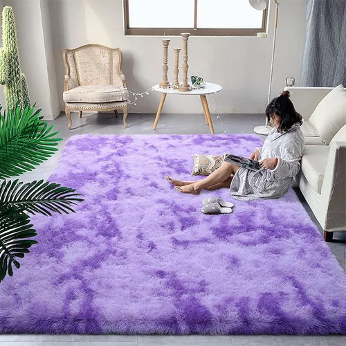 Vista 33 de DweIke Alfombras de pasillo beige esponjosas para dormitorio, 2 x 6 pies, alfombra larga de felpa suave para niñas y niños, antideslizante y lavable