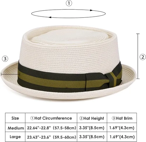 Vista 5 de Sombreros de verano para hombres y mujeres con banda de grogrén