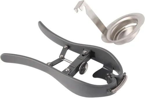 Vista 8 de Galleta de huevo profesional de acero inoxidable con apertura rápida automática, separador de huevos fácil para herramienta de cocina