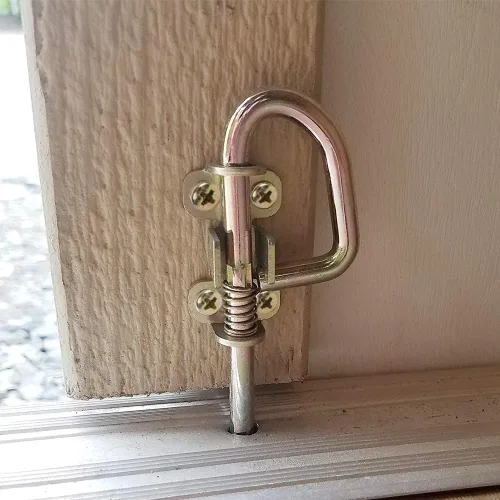 Vista 7 de Pernos de barril de puerta de resorte – Pestillo de puerta estilo bucle, cerradura de hardware para cobertizo, puertas, puertas, jardín, ventana