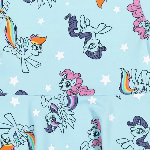 Vista 5 de My Little Pony Vestido de manga corta de rizo francés para niñas