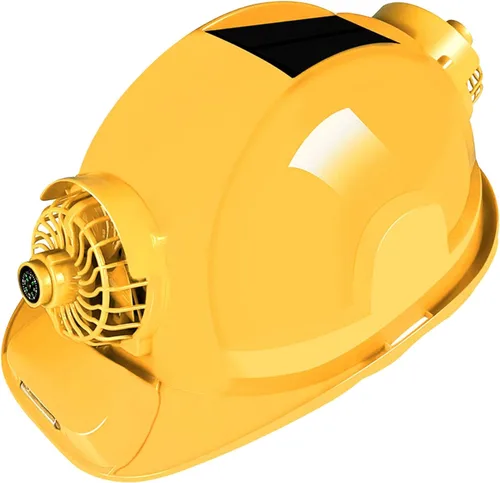 Vista 11 de Casco de construcción para hombre con ventilador solar y luz, casco de trabajo impermeable para construcción y mejoras del hogar, salida USB