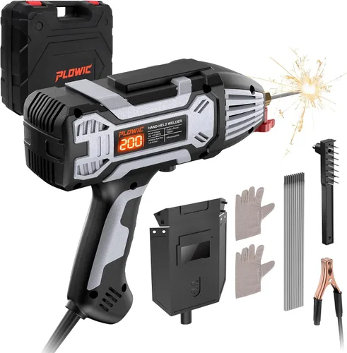 Vista 9 de Máquina de soldadura portátil de 110 V, soldador de mano portátil con inversor IGBT 5 ajustes de corriente variable, pistola soldadora eléctrica