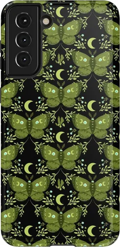 Vista 324 de Casely Funda para Galaxy S9 Postura de cadáver Yoga de esqueleto Diseño protector delgado esencial de doble capa