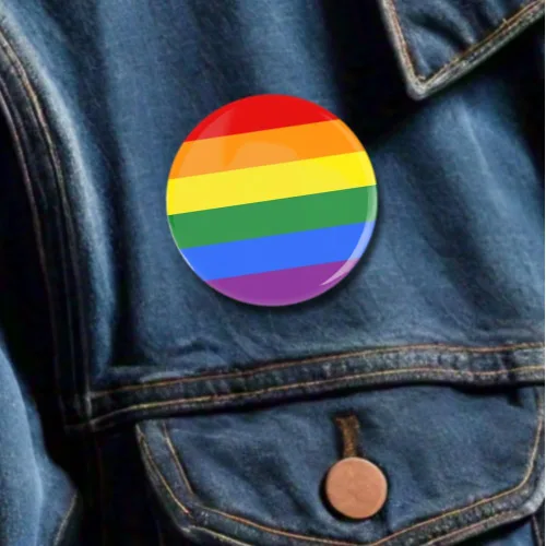 Vista 4 de LGBTQ+ Community Pride Flags Botones Pinback - 2.25 pulgadas redondas
