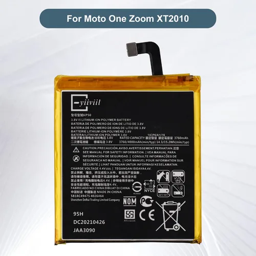 Vista 2 de Batería de repuesto KP50 compatible con Moto One Zoom XT2010 con kit de herramientas de reparación