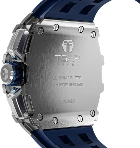 Vista 3 de Relojes Tonneau de lujo para hombre 5 ATM impermeable cuadrado cronógrafo analógico para hombre trabajo deporte moda elegante negocios minimalista
