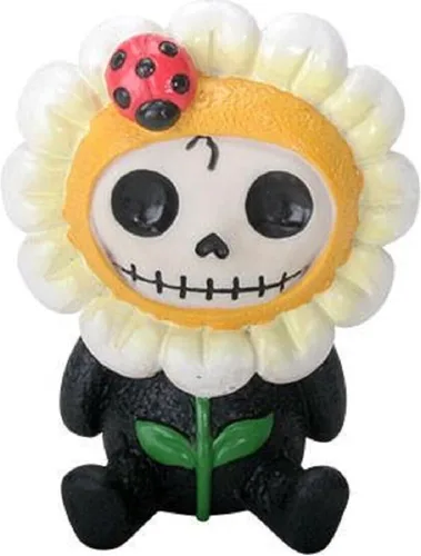 Vista 2 de SUMMIT COLLECTION Furrybones Daisy Signature Esqueleto en disfraz de flores con una mariquita
