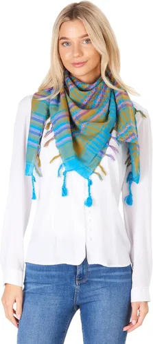 Vista 43 de LOVARZI Shemagh Cottons Arab Keffiyeh - Bufanda militar táctica para cabeza y cuello