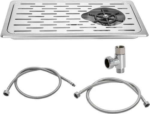 Vista 12 de DIBTSA - Enjuagadora para jarra, lavadora automática de tazas de vidrio, acero inoxidable 304, para café, leche, té, hogar, cocina, hotel, bar