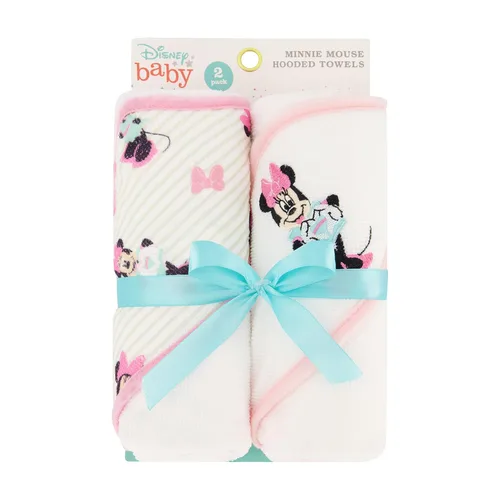 Vista 10 de Disney Cudlie - Paquete de 2 toallas con capucha enrolladas/cardadas con estampado de Mickey Mouse para bebé niño