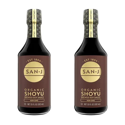 Vista 12 de SAN-J Tamari reducido en sodio (sin gluten, orgánico), 10 fl oz (paquete individual) Sal reducida, Umami rico, sin trigo, Kosher, certificado