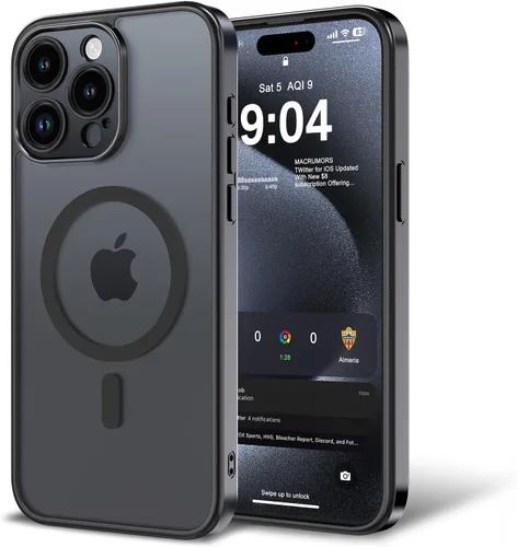 Vista 33 de Funda para iPhone 11 con protector de pantalla, compatible con MagSafe, ultra delgada, translúcida, mate, a prueba de golpes, color negro