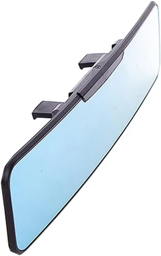 Vista 6 de Espejo retrovisor convexo HD azul antirreflejo de 11 pulgadas, clip universal en espejo retrovisor interior de gran angular para reducir el punto