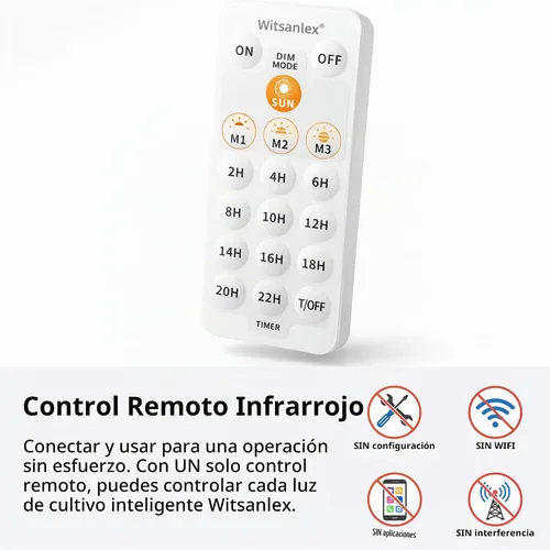 Vista 2 de Luces LED de cultivo para plantas de interior, paquete de 2, luces inteligentes de espectro completo USB para plantas pequeñas con control remoto