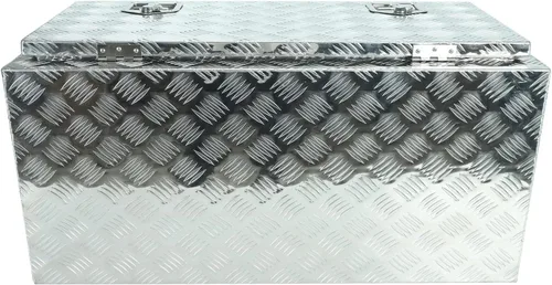 Vista 2 de Caja de herramientas de aluminio de 36 pulgadas, caja de herramientas de 5 bares, caja de herramientas de almacenamiento Orgainzer con pestillo