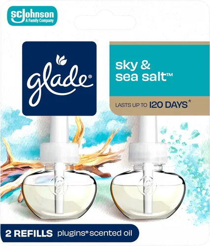 Vista 17 de Glade PlugIns Refills Air Freshener, Scented and Essential Oils for Home and Bathroom, Lavender & Vanilla , 1.34 Fl Oz, 2 Count (Pack of 1)