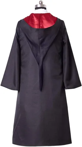 Vista 3 de Disfraz de bruja para mujer, disfraz de cosplay de bruja, uniforme escolar mágico, bata de bruja, falda, camisa de Halloween