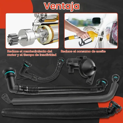 Vista 6 de A-Premium Kit de 5 piezas de válvula de ventilación del cárter (PCV) y manguera de respiradero, separador de ventilación, compatible con modelos BMW