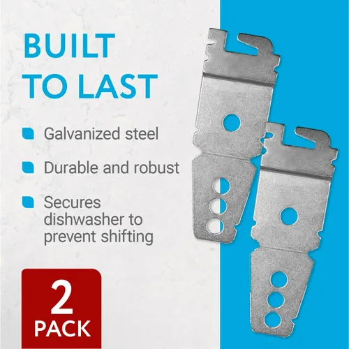 Vista 6 de IMPRESA Reemplazo de soporte para lavavajillas para debajo del mostrador, fácil instalación y soporte de montaje, acero galvanizado duradero y clips