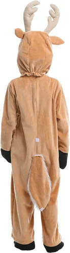 Vista 3 de Cuteshower Pijama de reno para niños, disfraz de Navidad, traje de una pieza