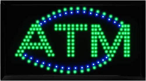 Vista 9 de Boshen Letrero LED de cajero automático para negocios, pantalla LED, tablero de anuncios de movimiento animado con interruptor intermitente y modo