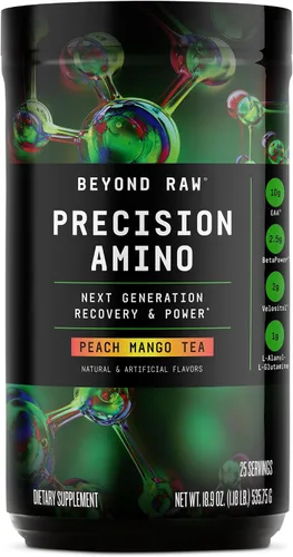 Vista 10 de BEYOND RAW Amino de precisión Fórmula de aminoácidos de recuperación y potencia Combustible los músculos Mejora la hidratación Manzana