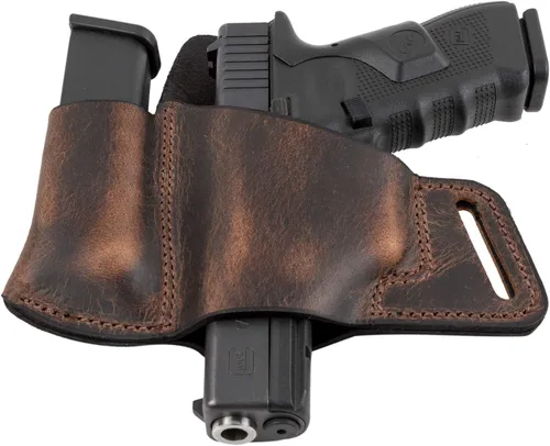 Vista 8 de Combo de funda de cuero para transporte cómodo y funda para cargador Hecho en EE. UU. Se adapta a Glock 17 19 22 23 32 33 Springfield XD & XDS