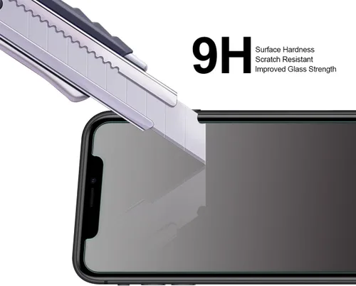 Vista 4 de Supershieldz (3 unidades) Diseñado para iPhone 12, iPhone 12 Pro, iPhone 11 y iPhone XR (6.1 pulgadas), protector de pantalla de vidrio templado