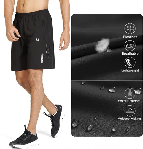 Vista 5 de NORTHYARD Pantalones cortos deportivos ligeros de secado rápido y de 7pulgadas para hombre para senderismo deportes gimnasio correr entrenamiento