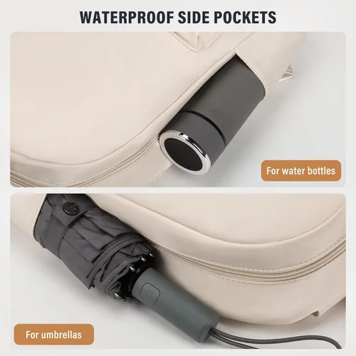 Vista 5 de HOMIEE Mochila ligera para laptop de uso casual, se adapta a computadoras de 15.6 pulgadas, resistente al agua, pequeña, linda, unisex, mochila