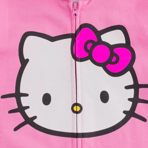 Vista 4 de Hello Kitty - Sudadera con capucha y cremallera para bebés, niños pequeños y niñas rosado (Blush Pink)