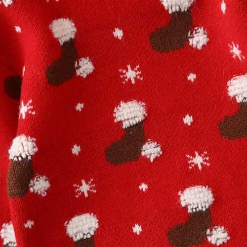 Vista 6 de Boys Girls Cartoon Crewneck Sweater Pullover Tops Christmas Fall Winter Knit Clothes for 1 to 6Y