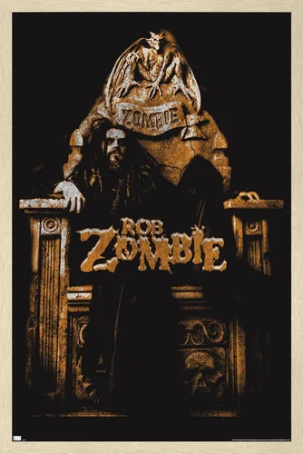 Vista 7 de Trends International Rob Zombie - Póster de pared de trono, 14.72 x 22.37 pulgadas, versión enmarcada de madera de granero Versión enmarcada Barnwood