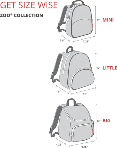 Vista 8 de Skip Hop - Mochila para preescolar, colección Zoo, para niños pequeños de 3 a 4 años, diseño de llama