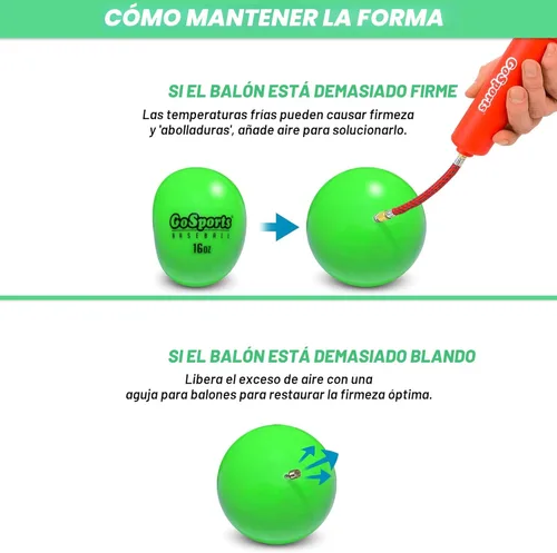 Vista 6 de GoSports pelotas de entrenamiento con peso de 2.8 pulgadas - Entrenamiento de bateo y lanzamiento para todos los niveles de habilidad - Mejora