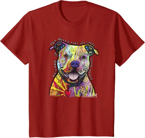 Vista 59 de Beware Of Pit Bulls, Dean Russo Pitbull Original - Camiseta para amantes de los perros, Negro