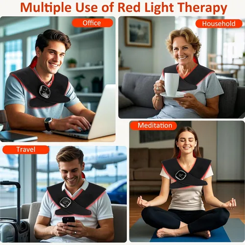 Vista 4 de Terapia de luz roja para dispositivos 660 y 850nm del cuello y del hombro cerca de la luz infrarroja