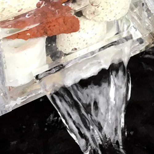 Vista 9 de Caja de filtro de tanque de peces de acrílico de 6 rejillas, caja de filtro de agua para acuario externo, caja de filtro de acrílico transparente