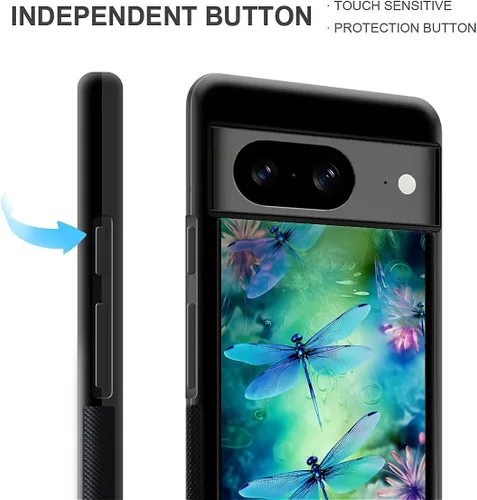 Vista 128 de Compatible con Google Pixel 4A 5G Mobile Case Creative Acrylic Panel trasero Silicona Protección Grip especialmente diseñado para Google Pixel 4A 5G