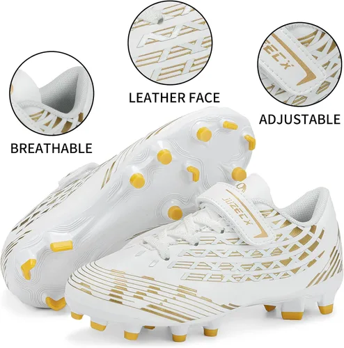 Vista 6 de Zapatos de fútbol para niños, zapatos de fútbol para niñas, zapatos de fútbol FGAG para interiores y exteriores, zapatos de entrenamiento para niños