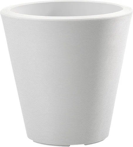 Vista 9 de Crescent Garden Madison Planter– Maceta resistente a la intemperie, doble pared para interiores y exteriores con orificio de drenaje, contenedor
