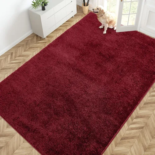 Vista 12 de PURRUGS Tapete para puerta con atrapamiento de suciedad, 20 x 31.5 pulgadas, antideslizante, lavable a máquina, tapete para puerta de perro, tapete