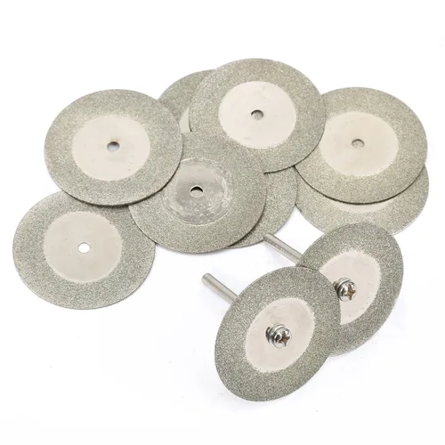 Vista 5 de dophee Rueda de discos de corte de diamante 10pcs con 2 mandril Arbor, 1.575 in