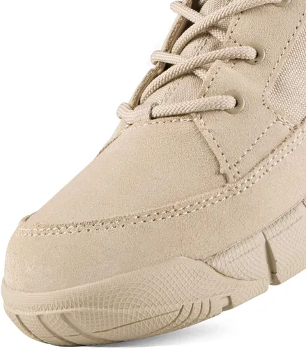 Vista 4 de FREE SOLDIER Mens Tactical Boots 8 Inches Lightweight Combat Boots Durable Suede Leather Military Work Boots Desert Boots